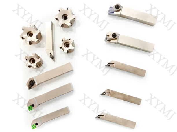 Tool bits milling and lathe cutters for metal isolated white background